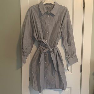 NWT Ophelia Roe Long Sleeve Striped Shirt Dress